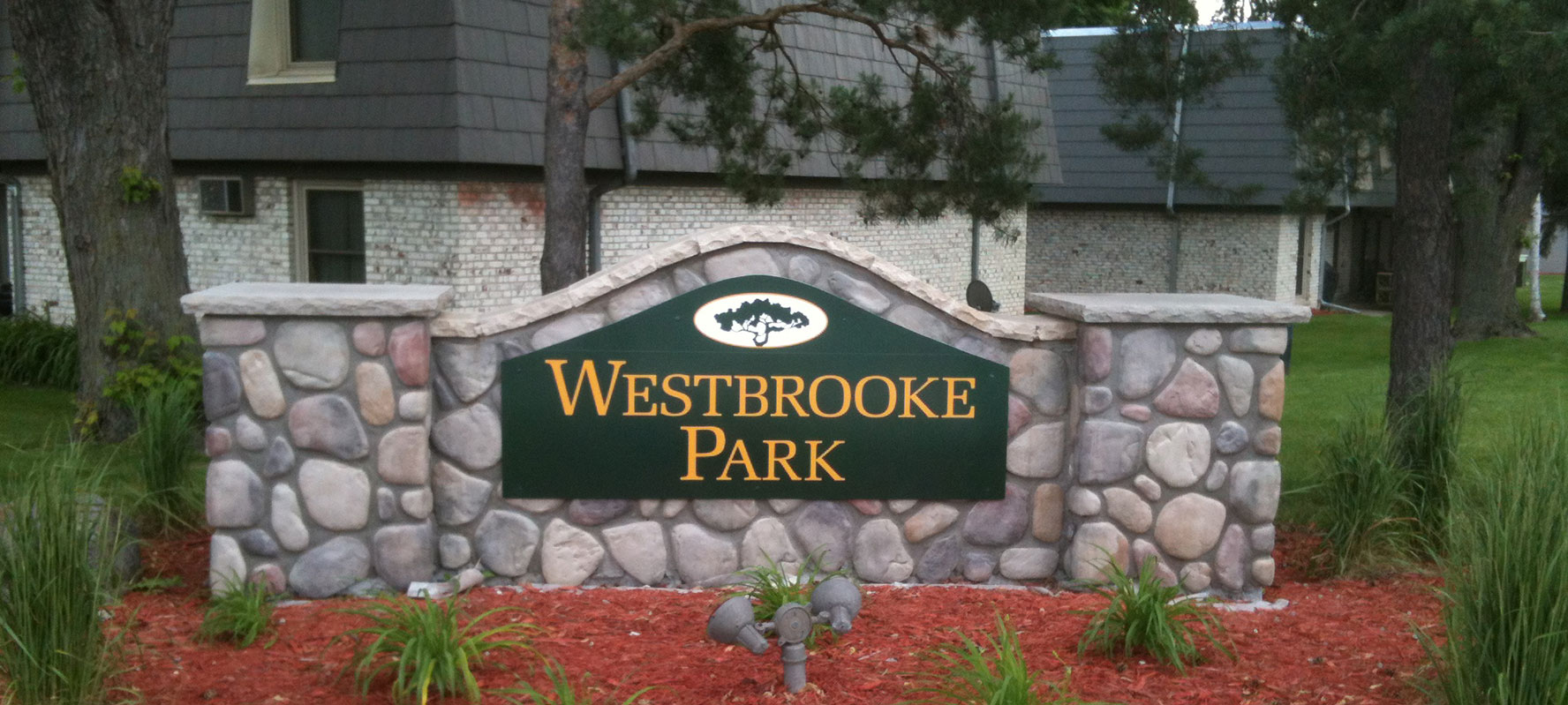 Building sign for Westbrooke, Minnesota signs